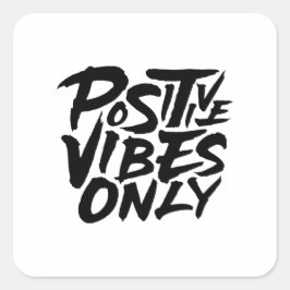 Alleen positieve virussen vierkante sticker