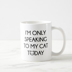 Alleen praten met mijn kat koffiemok