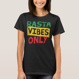 Alleen Rasta-blokstijl voor reggae-muziek T-shirt