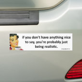 alleen realistisch bumpersticker (Op auto)
