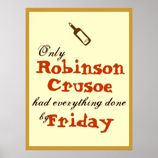 Alleen Robinson Crusoe Poster (Voorkant)