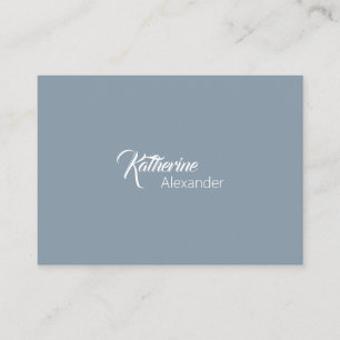 Alleen robuuste blauwe naam op voorscript en afdru visitekaartje