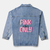 Alleen roze vibes denim jacket (Achterkant)