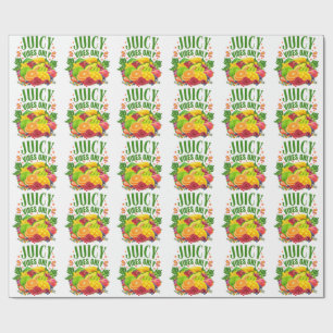 Alleen sappige vibraties: vers fruit en een gezond cadeaupapier