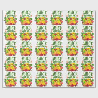 Alleen sappige vibraties: vers fruit en een gezond cadeaupapier