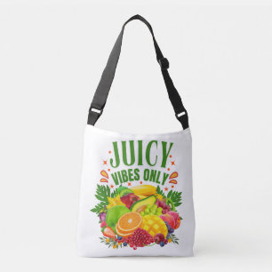 Alleen sappige vibraties: vers fruit en een gezond crossbody tas