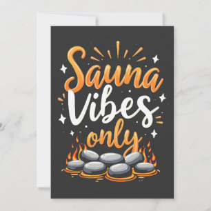 Alleen Sauna-sfeer Sauna-enthousiast Spa-dag Bedankkaart