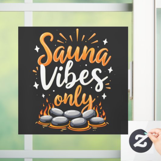 Alleen Sauna-sfeer Sauna-enthousiast Spa-dag Raamsticker (Huis)