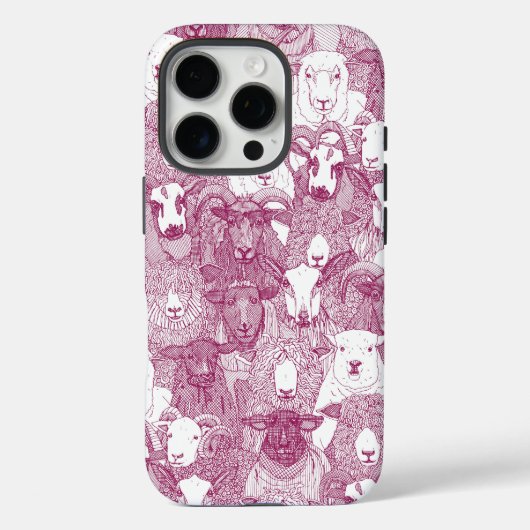 alleen schaap kers wit Case-Mate iPhone case (Achterkant)