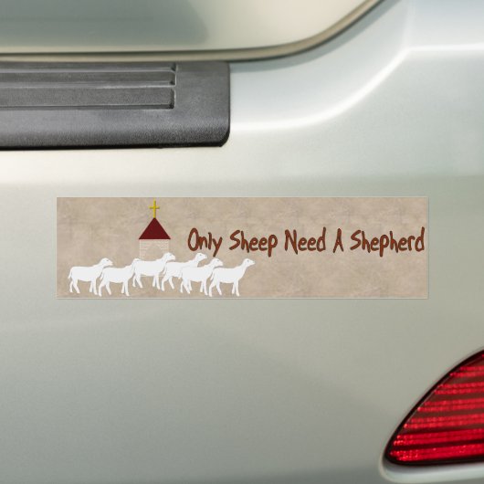 Alleen schapen hebben schapen nodig bumpersticker (Op auto)