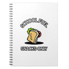 Alleen schoolbrandstofsnacks - lunchpauze notitieboek
