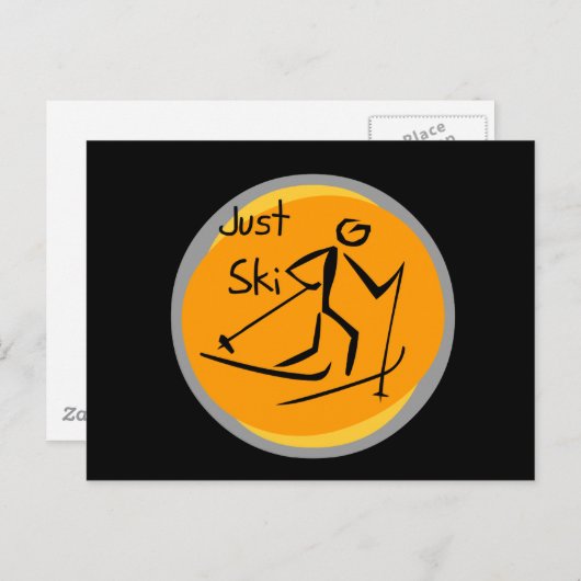 Alleen Ski T-shirts en cadeautjes Briefkaart (Voorkant / Achterkant)