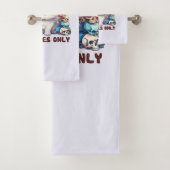 Alleen slechte vibes - Fierce Cat & Skulls Gothic Bad Handdoek (Insitu)