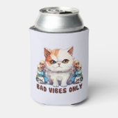 Alleen slechte vibes - Fierce Cat & Skulls Gothic Blikjeskoeler (Blikje Achterkant)