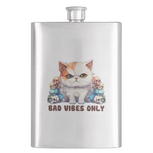 Alleen slechte vibes - Fierce Cat & Skulls Gothic  Flacon