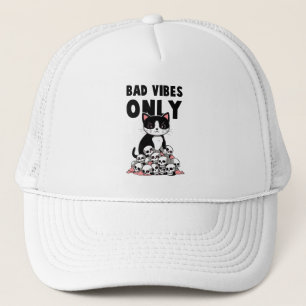 Alleen slechte vibes - Kat & schedels Trucker Pet