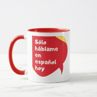 Alleen Spaans vandaag - 11 Ounce Red Inside Mok