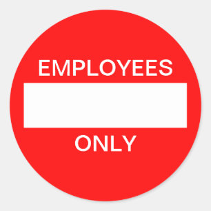 Alleen sticker voor werknemers