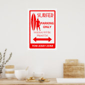 Alleen surferparkeren poster (Keuken)
