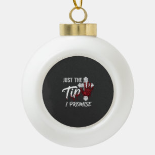 Alleen Tip Belofte Halloween Bloederige Handkruis Keramische Bal Ornament