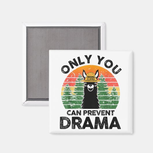 Alleen u kunt Drama Llama Camping  T voorkomen Magneet (Voorkant / Achterkant)