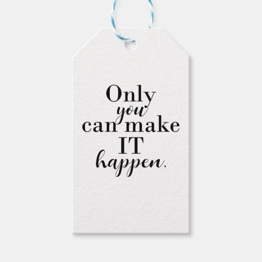 ALLEEN U KUNT HET GEMAKKELIJK AANGEPAST MAKEN CADEAULABEL (Voorkant)