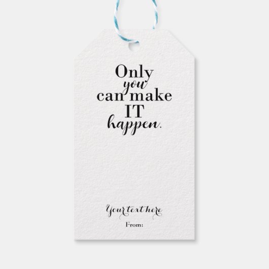 ALLEEN U KUNT HET GEMAKKELIJK AANGEPAST MAKEN CADEAULABEL (Achterkant)