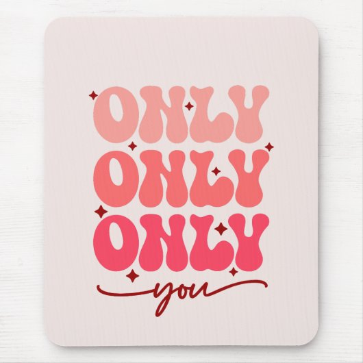 Alleen u valentijnse muismat (Voorkant)