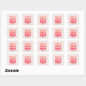 Alleen u valentijnse vierkante sticker (Vel)