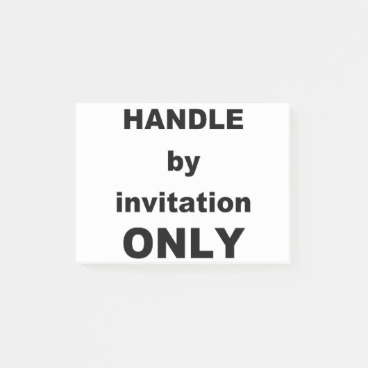 Alleen uitnodiging HANDLE Post-it® Notes (Voorkant)