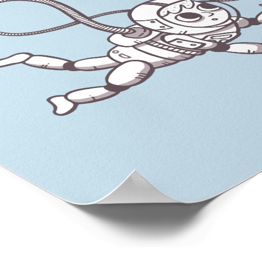 Alleen uitspatten in Poster met ruimtePuns Doodle (Hoek)