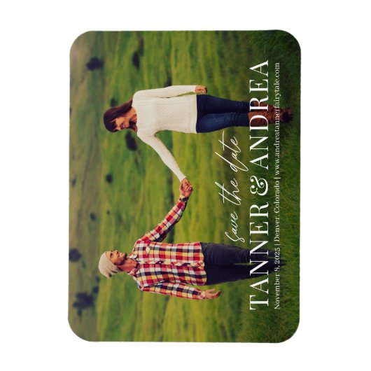 Alleen UW EDITABLE KLEUR bespaart de datum magneet (Verticaal)