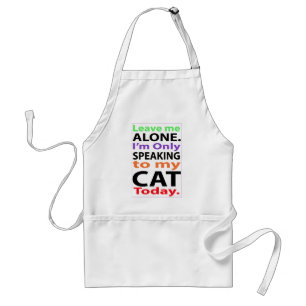 Alleen vandaag met mijn kat praten #2 standaard schort