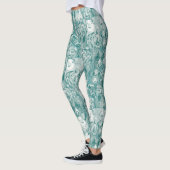 alleen varkens viridian turquoise leggings (Links)