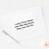 Alleen vertrouwen, grote kont vierkante sticker (Envelop)