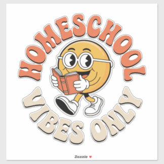 Alleen vibes voor thuisonderwijs sticker