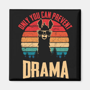 Alleen Vintage U kunt Drama Llama voorkomen Magneet