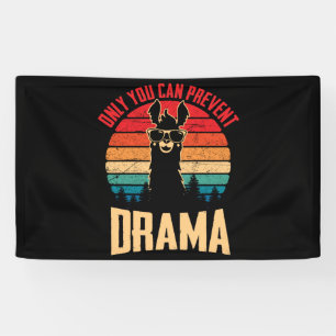 Alleen Vintage U kunt Drama Llama voorkomen Spandoek