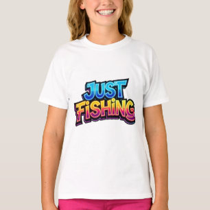 Alleen Vissen Neon Gloed Regenboog Grappig Cadeau T-shirt