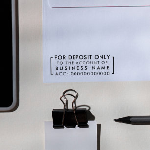 Alleen voor aanbetaling   Eenvoudige bankrekening Zelfinktende Stempel