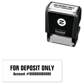 Alleen voor aanbetaling en bankrekeningnummer (gee  zelfinktende stempel