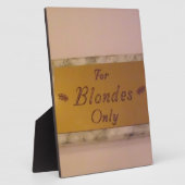 Alleen voor blondines fotoplaat (Zijkant)