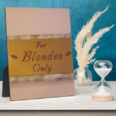 Alleen voor blondines fotoplaat (Zijkant)