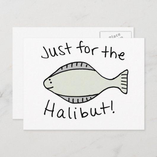 Alleen voor de Halibut Briefkaart (Voorkant / Achterkant)