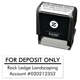 ALLEEN VOOR DEPOSITO Bedrijfsnaam Bank Zelfinktende Stempel