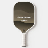 Alleen voor hem stijlvolle scriptnaam Chic Camo Pr Pickleball Paddle (Achterkant)