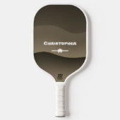 Alleen voor hem stijlvolle scriptnaam Chic Camo Pr Pickleball Paddle (Voorkant)