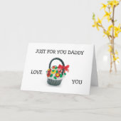 "ALLEEN VOOR JULLIE DADDY" KOMT THUIS KAART (Gele Bloem)