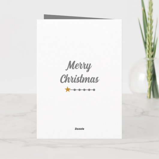 Alleen voor jullie kersttangen foto's grijs wit feestdagen kaart (Achterkant)