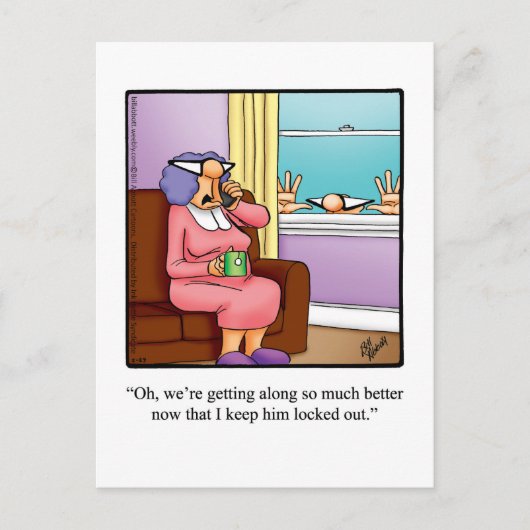 Alleen voor Laughs Humoureus Briefkaart (Voorkant)